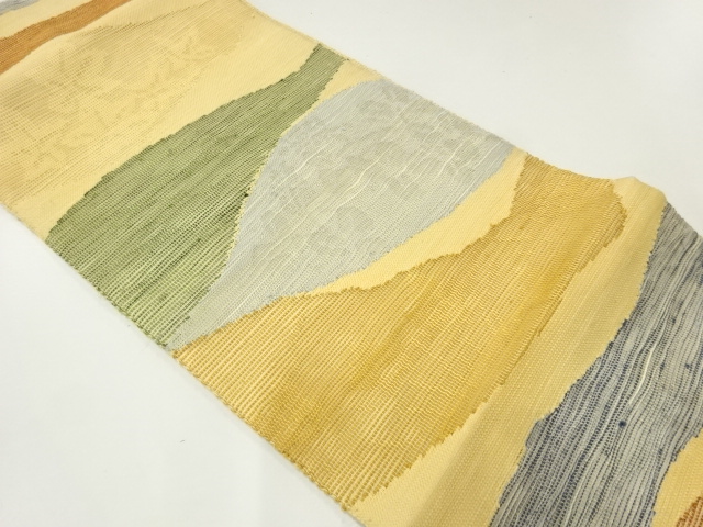 霞模様織出し夏用名古屋帯